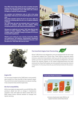 Unità di refrigerazione Thermo King T-780E T-880E T-1080E T-1280E Per sistema di raffreddamento