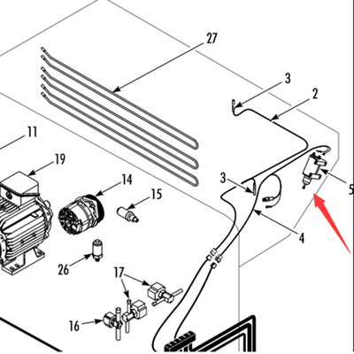 Motore originale per scongelamento Thermo King T-880Pro, modello 442823