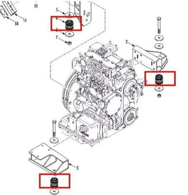 Parti di ricambio alternative di termoventilazione per il mercato esterno 93-0577 Motor Mount - vibrazione per la sub-unit del motore della serie Thermo King T