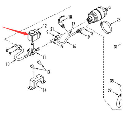 Modello 415047 12V / 415051 24V Thermo King RV200 bobina di valvola solenoide di riscaldamento originale