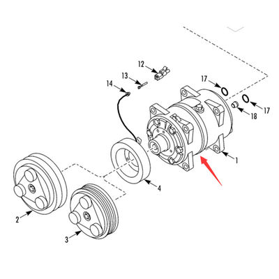 Modello originale di assemblaggio del compressore 1021118IRM per Thermo King RV200