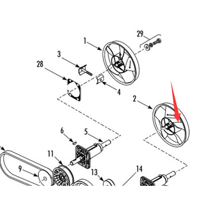 Modello 781307/781306 Thermo King T-880Pro lamina del ventilatore dell'evaporatore originale, colore bianco/nero