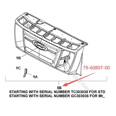 79-60807-00 Portatore S550 S750 S850 copertura della pelle anteriore ricambi originali