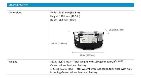 Gruppo frigorifero per container con generatore marino e motore diesel THERMO KING SG3500, alimentazione elettrica, notevole efficienza del carburante, prodotto in fabbrica in Cina