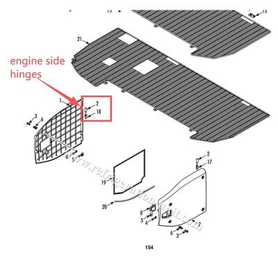cerniere lato motore porta lato destro un set unità di refrigerazione THERMO KING serie T T-600 800 1000 680Pro 880Pro T-1080Pro